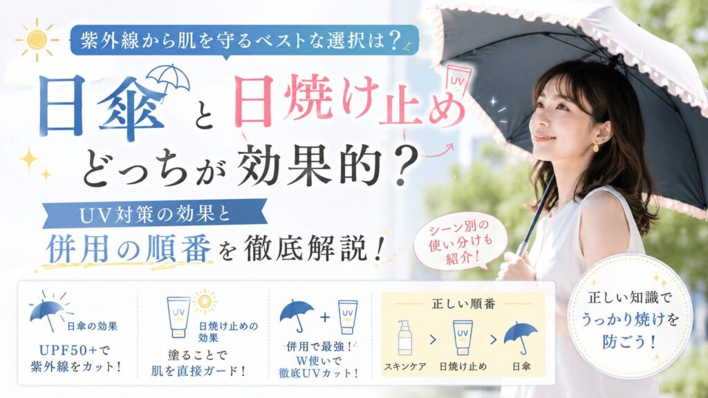 日傘　日焼け止め　効果