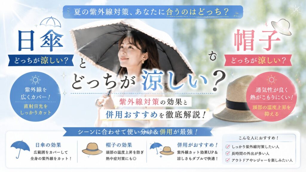 日傘 帽子 どっち